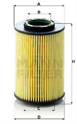 MANN HU822/5X Oil Filter fits HYUNDAI SANTA FE Mk2 2.2D 06 to 09