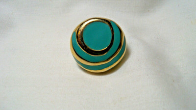 Boho Vintage Big Enamel Statement Ring Stainless Steel