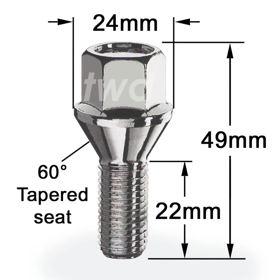 20 ALLOY WHEEL BOLTS FOR VAUXHALL ASTRA E/F/G/H (79-09) M12x1.5 NUT LUG STUD - Image 4 of 4