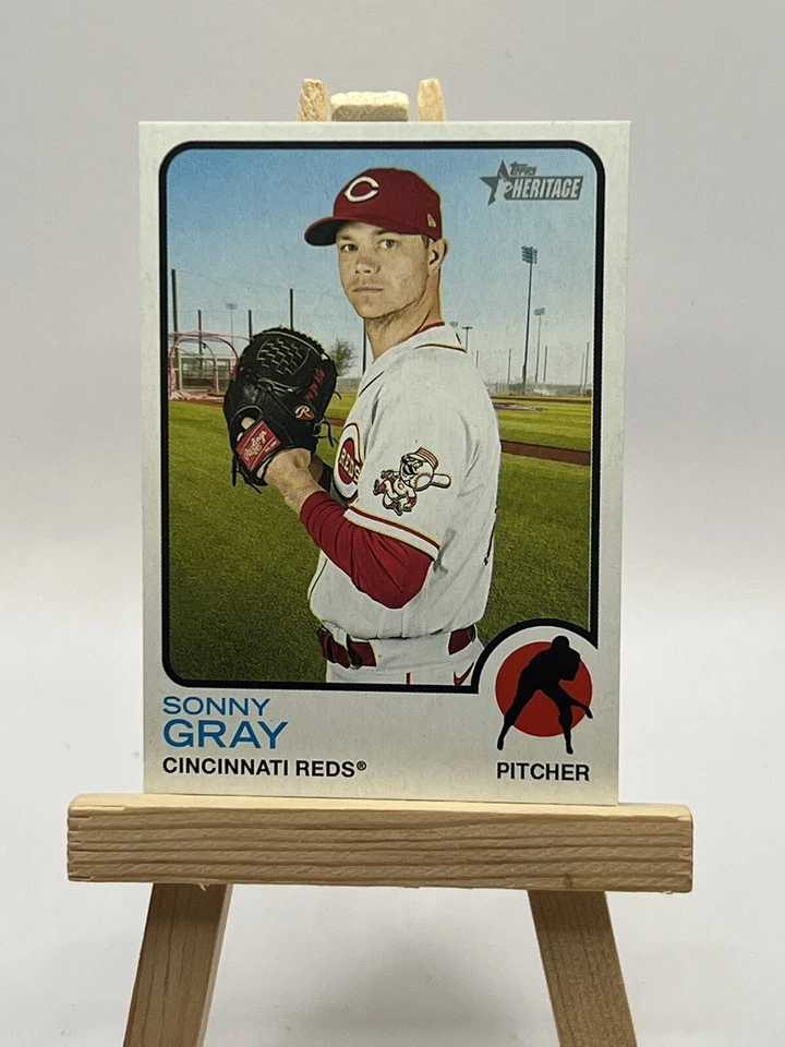 Sonny Gray 2022 Topps Heritage #282 Mini Parallel #50/100 - Image 3 of 3