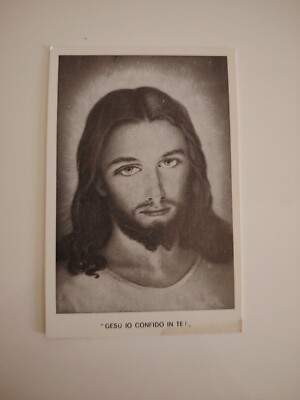 Gesù Confido In Te con preghiera, santino, holy card S24
