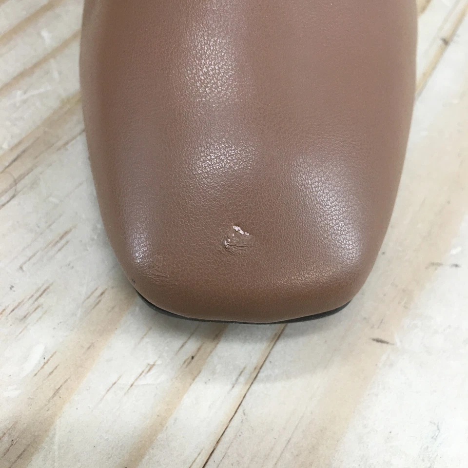 Zapatos Adrienne Vittadini para mujer 7,5 Palmer Pump beige imitación cuero tacón de cuña Foto 4 de 4