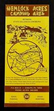 1980s Coburn PA Hemlock Acres Camping Area Campground Vintage Travel Brochure