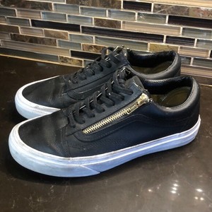 leather vans with zipper
