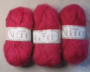 Lot of 3 - vintage Reynolds Nuance, pink, 50 g, 70 yds, 50% Acrylic / 50% Nylon