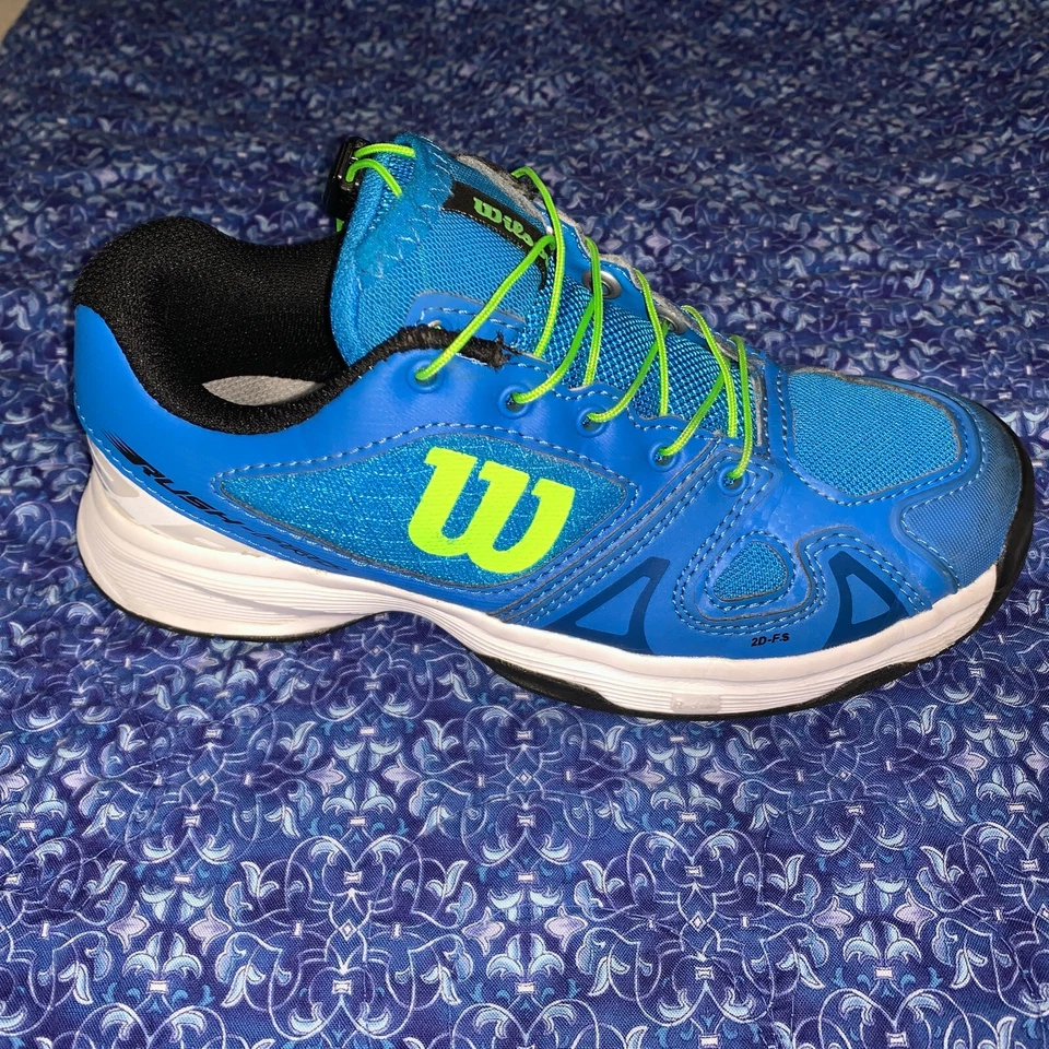 Wilson Rush Pro Niños Tenis Zapatillas Azul Talla 1 Foto 3 de 4