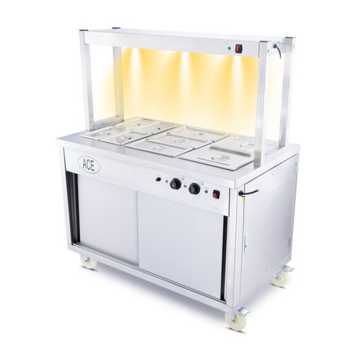 Mobile Wet Bain Marie Top & Hot Cupboard with Heated Buffet Gantry /Carvery Unit - Picture 4 of 9