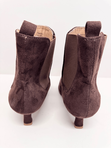 Journee Collection Chelsea Comfort Booties Size 7.5 Wide Brown Ankle Boots - Picture 5 of 9