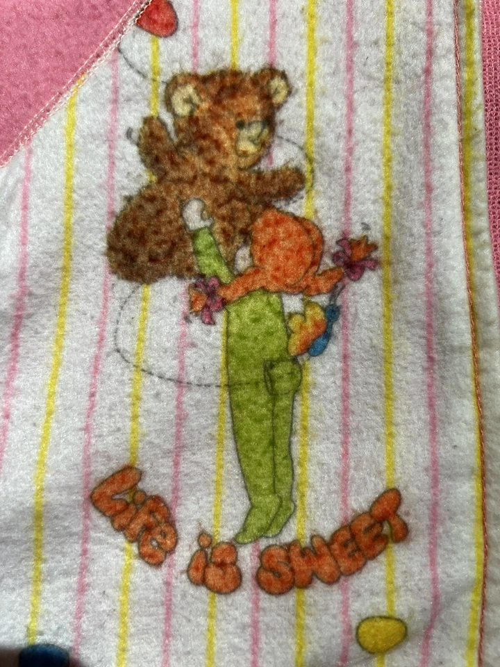 De colección 1979 Daekor Baby Bunting Sleep Sak Pot Belly Bear Pink Life Is Sweet ** Foto 4 de 4