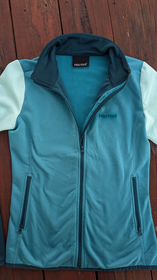 Chaqueta XS Marmot Thirona Mujer Térmica Polar Azul Teal Capa Térmica Comodidad Foto 2 de 4