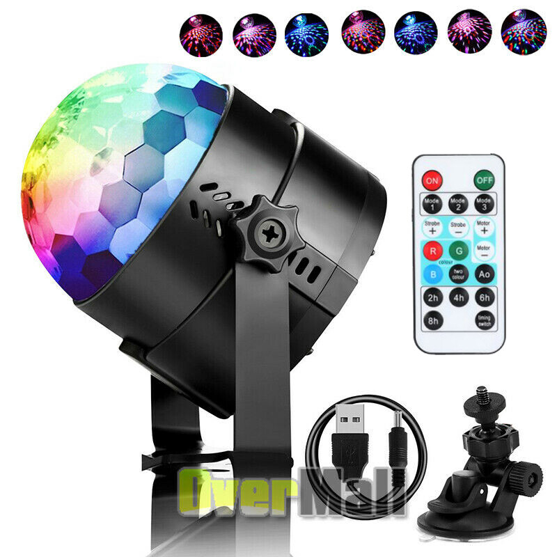 Bola De Discoteca LED RGB 360° - Efectos De Luz Para Fiestas, DJ, Escenario, Movimiento Manual