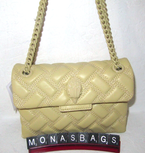 Bolso Bandolera Kurt Geiger Mini Kensington Drench Cuero Crema Nuevo con Etiquetas $215 - Imagen 4 de 11