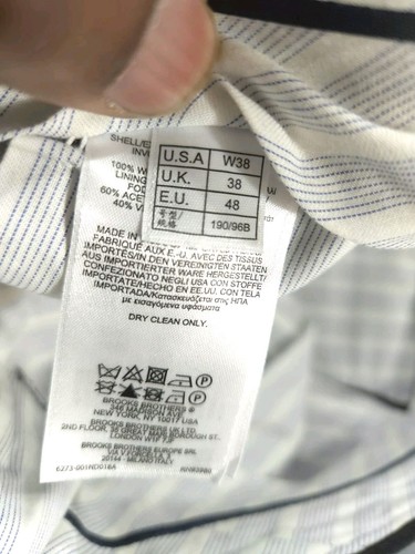 Brooks Brothers Pants Mens 38x31 Gray Dress Regent Trouser Slacks Wool 1818 Dark - Bild 9 von 10