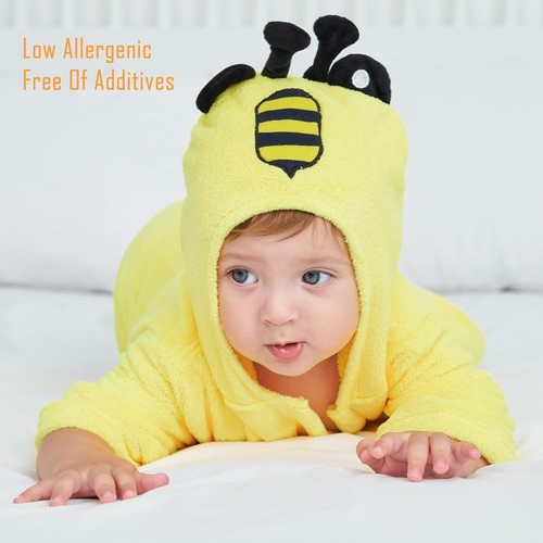 Sunny zzzZZ 2 Pack Unisex Baby Plush Animal Face 9 Months, Bee and Elephant - Picture 6 of 7