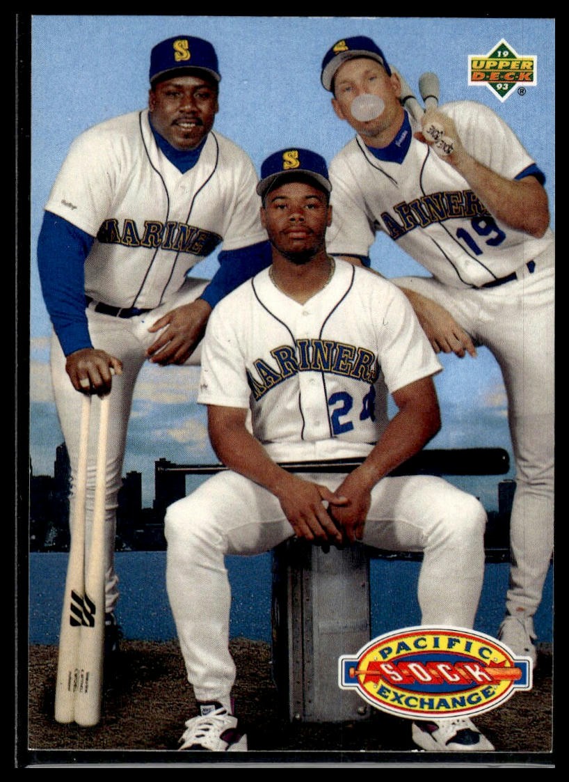 1993 Upper Deck #55 Pacific Sock Exchange (Griffey Jr. / Buhner / Mitchell)