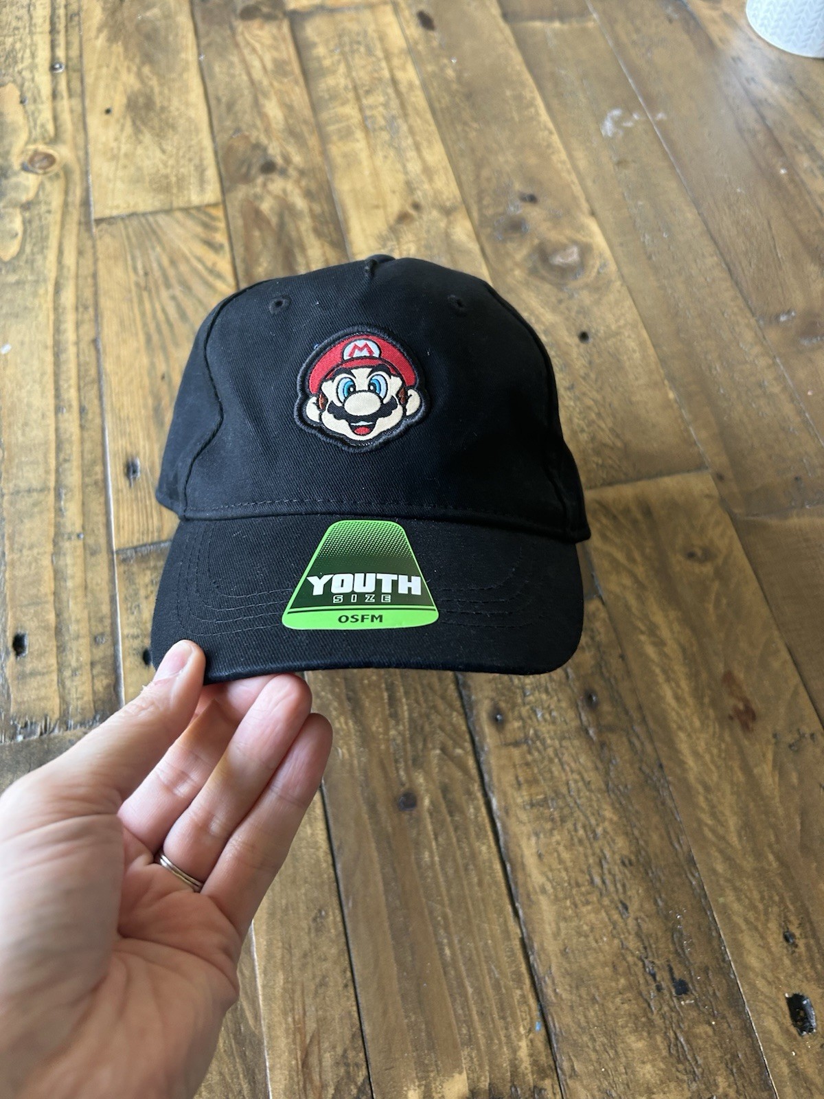 Nintendo Super Mario Bros.  Youth Baseball Cap Snapback Hat Boys Black Gamer