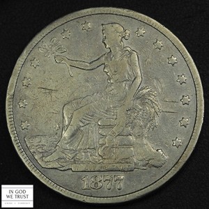 1877 Trade Silver Dollar $1