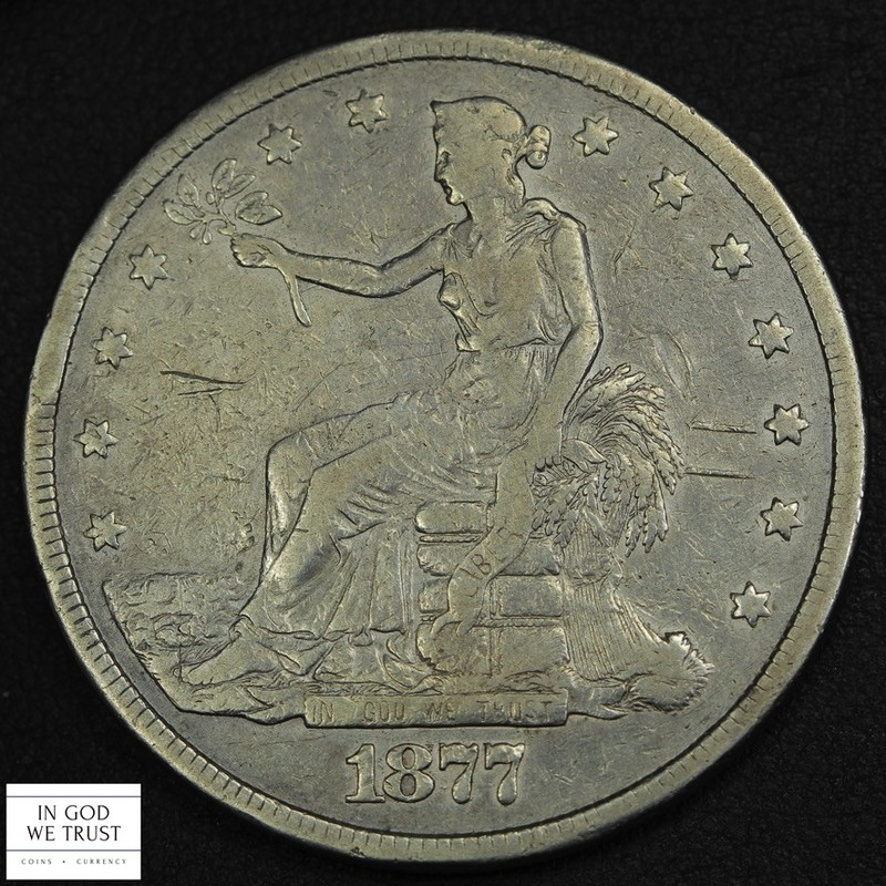 1877 Trade Silver Dollar $1