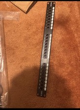 19Inch 1U Cabinet Rack Pass-Through 24 Port CAT6 Patch Panel RJ45 contact5987