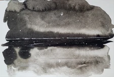 Original Sumi Ink Atmospheric Landscape – 4x6 – Signed on Front – Monochrome...