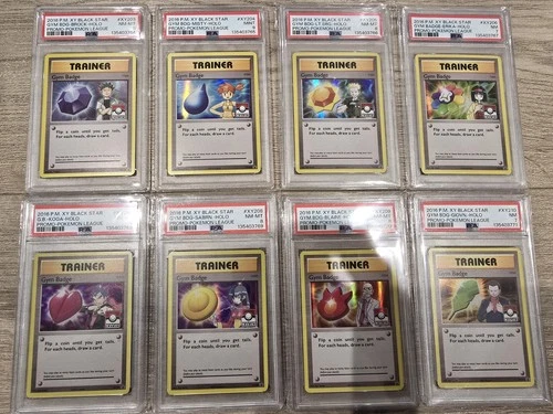 Kanto 8 Gym Badge Pokemon League HOLO XY PROMO XY203-210 SEQUENTIAL SET PSA 7-9