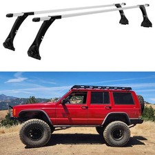 For Jeep Cherokee Xj 63 Rain Gutters Roof Rack Crossbars Cargo Kayaks Carrier