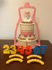 Vintage 1987 Fisher Price Fun with Food Wedding Birthday Cake