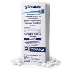 49mg Water Purification Tablets, 100 Pack, Hiking Camping
