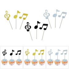 Music Note Cake Decoration Musical Party Cupcake Accessory Paper Craft Ornament