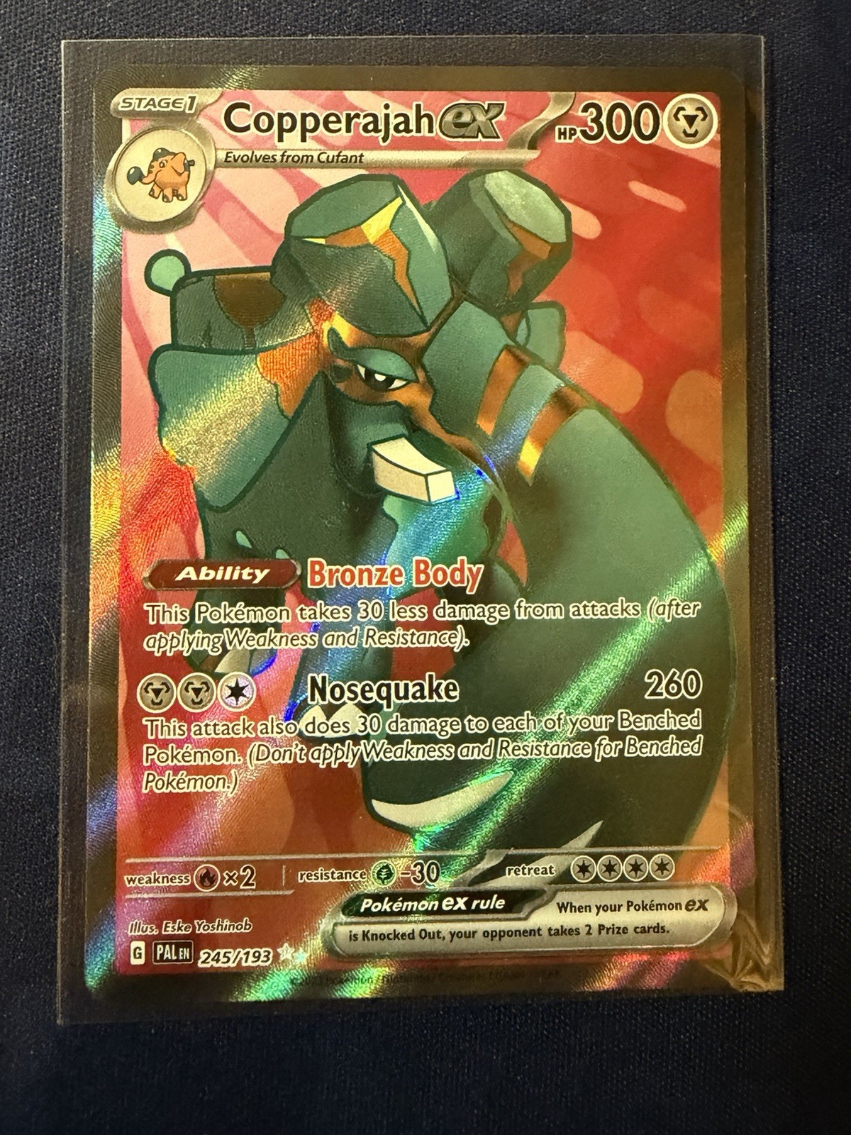 Copperajah ex Pokemon Paldea Evolved 245/193 Full Art Ultra Rare NM