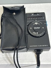 Vintage Vivitar Electronic Flash Meter 2 Japan Camera Accessory Light Meter Case