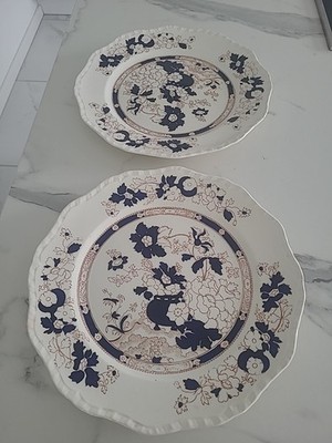 2x VINTAGE SPEISETELLER MASONS IRONSTONE MANDARIN ENGLAND 27 cm