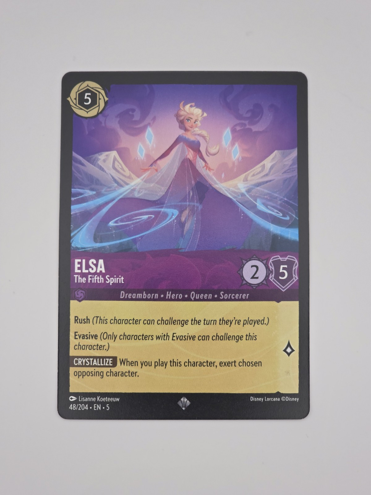 Disney Lorcana Shimmering Skies Elsa The Fifth Spirit 48/204 Near Mint
