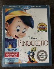 New sealed Disney Pinocchio Blu-Ray DVD, Digital HD 2017 Rated G