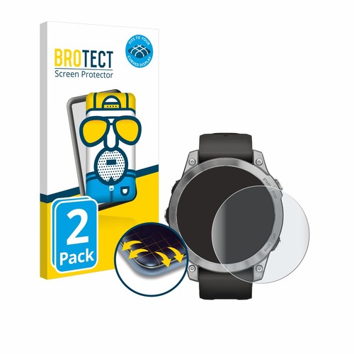 2x Fullscreen für Garmin Fenix 7 (47 mm) Matt Display Schutzfolie