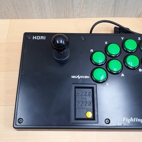 LOT HORI Fighting Stick SS x2 Sega Saturn Twin Set with Boxes Tested from Japan