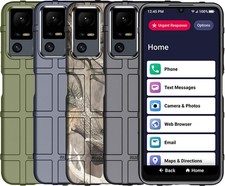 Special Ops Rugged Shield Case Grip Cover for Jitterbug Smart 4 Phone / TCL 40XL