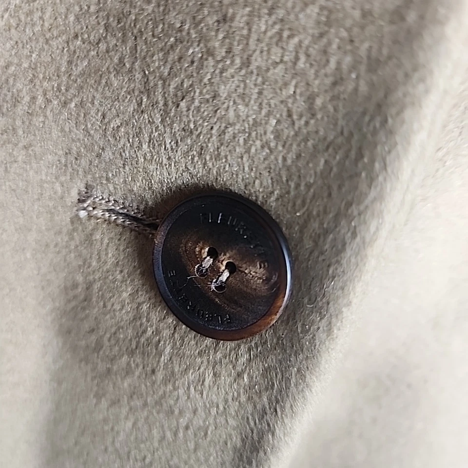 Abrigo Fleurette Mujer 100% Cachemira Largo Largo Completo Marrón Camel Beige Talla 0 Foto 4 de 4