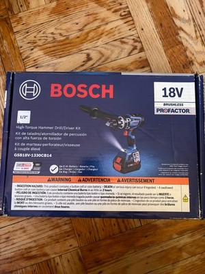 Bosch PROFACTOR 18 Volt Cordless Connected Ready 1/2 Hammer Drill Kit