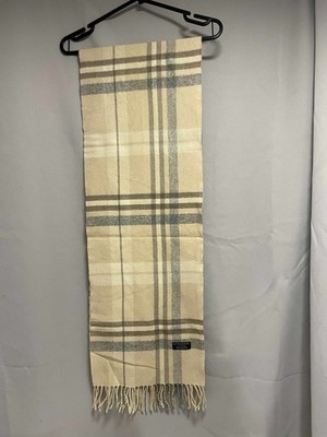 Vintage Burberry Schal Authentic Premium weicher feiner Kaschmir Stoff beige