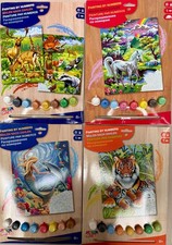 KSG A4 Paint by Numbers 4 Pack Bundle - Pack 5 -  BOARDS ONLY NO PAINT INCLUDED