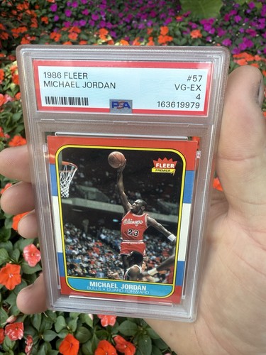 1986 FLEER MICHAEL JORDAN #57 RC PSA 4 CLEAN ROOKIE CARD New Cert!
