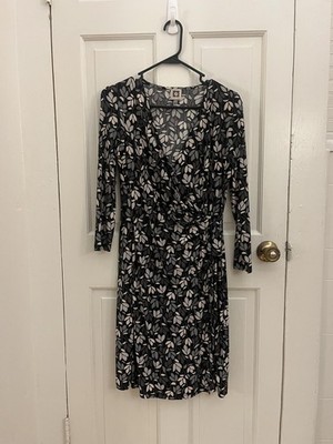Anne Klein Floral Print Long Sleeve Dress - Medium | eBay