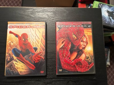 DVD SPIDER-MAN 1 AND 2, MATCHING FULL SCREEN SPECIAL EDITIONS, PRISTINE