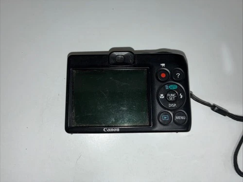 Canon PowerShot A1300 HD 16MP Digital Camera 5x Optical Zoom Black; Tested Works image 2