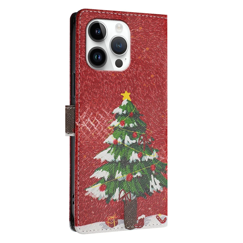 Christmas Santa Wallet Cover Case For Fujitsu Cubot Asus Oukitel Sharp Blackview - Image 3 of 4