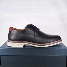 Size 10 - Florsheim Norwalk Plain Toe Oxford - Black / Charcoal