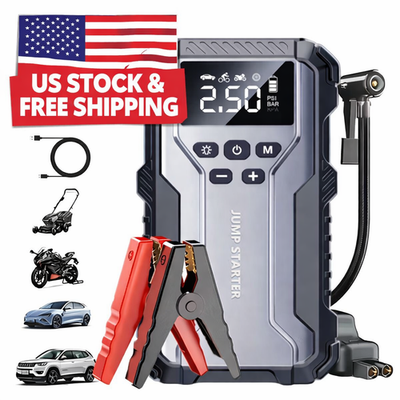 #ad Portable Car Jump Starter 150PSI Air Compressor Power Bank 7 in 1 Emergency Boos $32.45