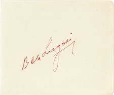 Bela Lugosi - Signed Album Page