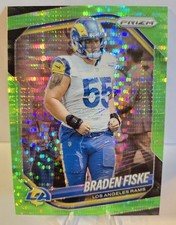2025 Panini Prizm - Braden Fiske #144 Neon Green Pulsar Prizm